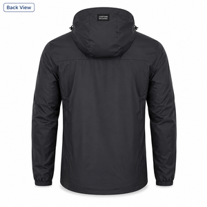 Custom Mens Polyester Waterproof Windproof Hooded <b>Jacket</b> Lightweight Outdoor Windbreaker OEM ODM Private Label Wholesale Custom - Product Image 3