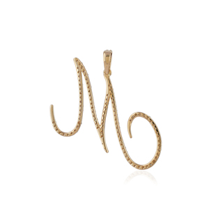 Pendentif initial M en diamant naturel, or jaune 14 carats, fait main, grand pendentif, bijoux fins, vente en gros, cadeau d'anniversaire - Product Image 3