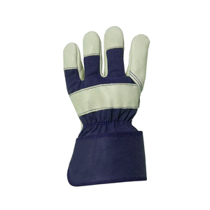 KEEM BROTHERS Professional Anti-Vibration Leather Work Safety <b>Gloves</b> Elastic Wristlet Reinforced Palm Protection Impact Level 2 - Product Image 3