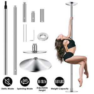 Altezza regolabile 45mm filatura palo da ballo statico 551LBS capacità esercizio Fitness per la festa di casa Club Gym-1pc Dance Pad - Product Image 2