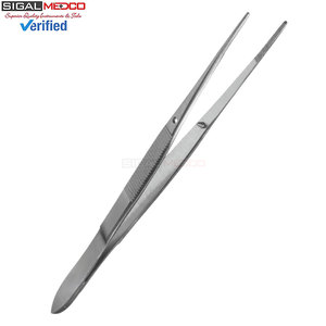 แหนบจับตัวอย่างแบบไม่มีฟัน ปลายหยักตรง ขนาด 10 ซม. / 3.9 นิ้ว ยี่ห้อ Iris Dressing Tissue รุ่น Short Delicate Fishing Forceps สำหรับงานในห้องปฏิบัติการ - Product Image 3