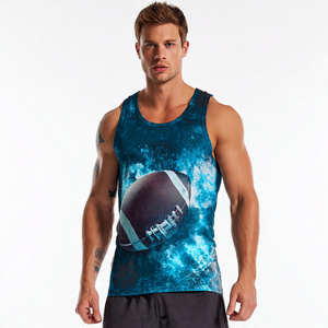 Football Sublimation Tank Tops Men High Quality Printed Training Football Singlet Vest Workout Fitness Sublimation Vest Tops Men - Product Image 2