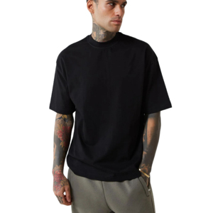 Custom Logo 260GSM Heavy Weight <b>Box</b> Fit Tshirt 100% Cotton <b>Drop</b> Shoulder Oversized Cropped Boxy Plus Size T Shirts for Men - Product Image 1
