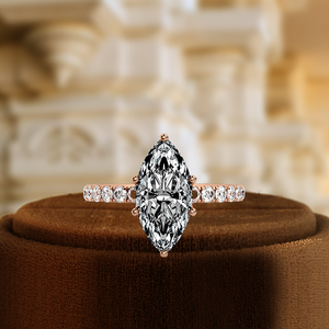 1.5CT Lab Grown <b>Diamond</b> Bridal <b>Ring</b>, Solitaire <b>Diamond</b> <b>Ring</b>, 6-Prong Marquise Engagement <b>Ring</b> in 14k Solid Gold Promise <b>Ring</b> - Product Image 6