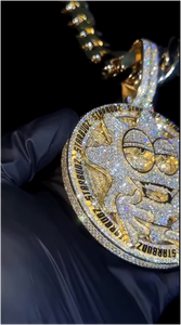 CONCEPTION Colgante Hiphop Personalizado de Plata 925 con Moissanita Certificada GRA, Corte Brillante Redondo, Estilo Iced Out, para Fiesta Unisex - Product Image 6