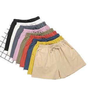 Shorts de mezclilla de cintura alta para mujer, pantalones cortos de mezclilla holgados con dobladillo, shorts de mezclilla para mujer, precio razonable - Product Image 1