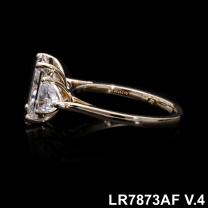 Anillo de Compromiso Personalizado con Diamante Cultivado en Laboratorio de 1 Quilate VVS para Mujer, Piedras Laterales de 5 Quilates E VS1, Corte Excelente Radiante, Certificado IGI, Oro Sólido de 14K - Product Image 2