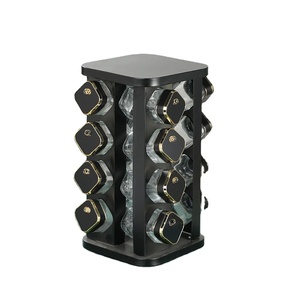 Comptoir à épices en acier inoxydable multifonctionnel Spinning Single Tier Spice Jars Storage Organizer Kitchen Restaurant - Product Image 1