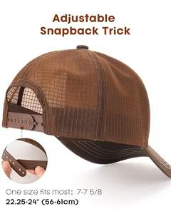 Gorra de béisbol trucker personalizada al por mayor con malla trasera ajustable y visera curva, tipo snapback - Product Image 4