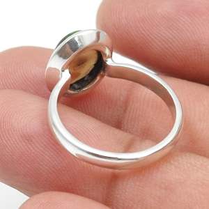 Real 925 Sterling Silver Retro Elegant <b>Rings</b> For <b>Men</b> & Women Natural Black Opal Gemstone Fine Jewelry Accessories In Boho Style - Product Image 5