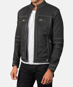 Vestes en cuir cloutées pour hommes, style personnalisé, fabriquées à la main, fabricant de vestes en cuir tendance pour hommes - Product Image 2