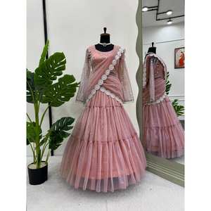 Lehenga Saree de Diseñador Listo para Usar para Fiesta o Graduación con un Look Elegante - Product Image 2