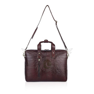 Sac pour ordinateur portable en cuir véritable sur mesure, durable, décontracté, de haute qualité, pour le bureau et les voyages, unisexe, avec logo personnalisé, couleur personnalisée - Product Image 5
