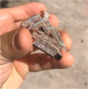 CONCEPTION Joyería Hip Hop de Alta Calidad, Colgante de Letra Personalizado de Plata de Ley 925 con Moissanita y Diamantes VVS, para Hombre, Certificado GRA - Product Image 2