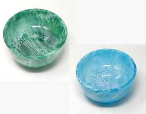 Paire de bols artisanaux en résine époxy, nouveau design, style classique, best-seller, décoration de table de cuisine - Product Image 1