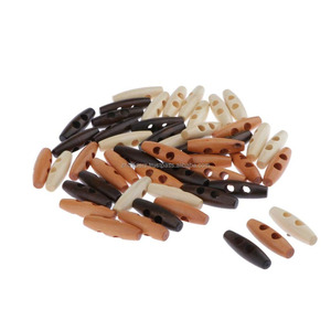 Botón de cuerno de búfalo para ropa, abrigo, chaqueta, artesanía, moda, palanca de madera, decoración de 2 agujeros hecha de tela duradera - Product Image 4