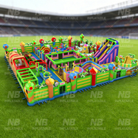 Parc d'attractions gonflable sur mesure, parcours d'obstacles gonflable commercial, parc d'aventure gonflable intérieur/extérieur pour enfants