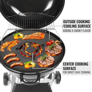 Grille de remplacement en acier au carbone de 40 pouces pour barbecue, entretien facile, insert pour grills à charbon de bois de 18 pouces - Product Image 4