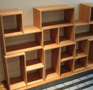 ชั้นวางของไม้แบบโมดูลาร์ (สามารถวางซ้อนกันได้ / ไม่ต้องใช้เครื่องมือ) - Product Image 3