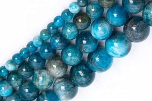 Blu <span class=keywords><strong>Apatite</strong></span> Perline Genuino Naturale Della <span class=keywords><strong>Pietra</strong></span> <span class=keywords><strong>Preziosa</strong></span> Rotonda Branelli Allentati - Product Image 6