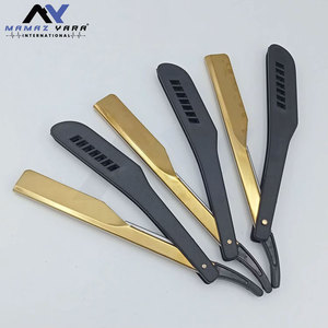 มีดโกนหนวดคุณภาพสูง ด้ามจับพลาสติก สำหรับผู้ชาย ใบมีดเดี่ยว แบบตุรกี สีดำทอง จำหน่ายส่ง รับผลิตโลโก้ OEM - Product Image 5