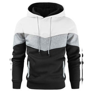Sudaderas con Capucha de Algodón Mezclado para Hombre, Tallas Grandes, Colores Básicos Negro y Blanco, Diseño Sólido, Venta al Por Mayor - Product Image 6