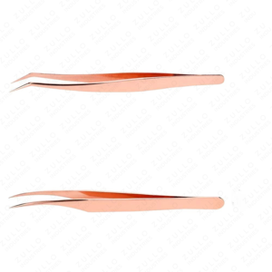 Rose Gold Eyelash Tweezers Set Stainless Steel Curved Straight Isolation Volume Lash Extension Professional <b>Tools</b> Kit - Product Image 6