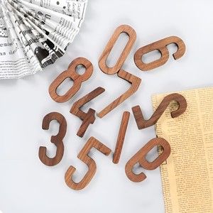 Meilleur prix tenture murale bois lettre nouvelle décoration art pour les chambres alphabet autocollant lettres en bois - Product Image 5