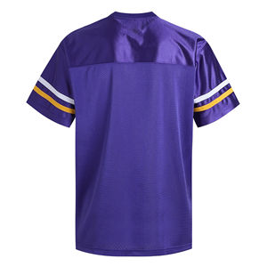 Jersey de Fútbol Americano Corto de Lujo Personalizado con Estampado Dorado por Transferencia de Calor, 100% Poliéster, Transpirable, que Absorbe la Humedad y con Protección UV - Product Image 2