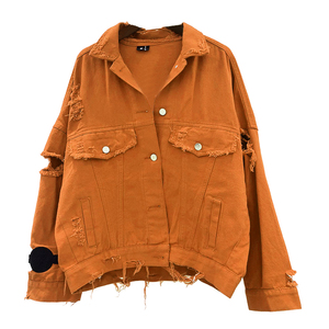 Veste en jean premium pour femme, style Y2K, chic, oversize, courte, vintage, légère, respirante, avec ceinture et boutons, tendance - Product Image 2