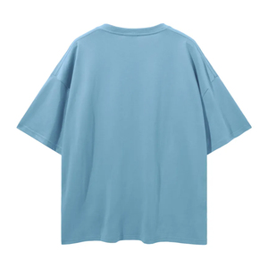 Summer Men's Heavyweight 100% Cotton Acid Wash Silk Screen Printed <b>T</b>-Shirt with Front Logo Quick Dry Customizable Color & Size - Product Image 4