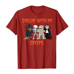 Halloween Men's Breathable Cotton T-Shirt Durable Retro Vintage Witch on Broom Design Front Customizable Silk Screen Printed - Product Image 5