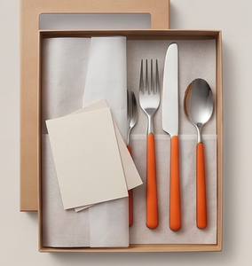 Elegant Orange Handle Stainless Steel <b>Cutlery</b> <b>Set</b> Durable Kitchen Flatware For Home Dining Handcrafted For Weddings - Product Image 6