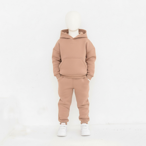 Private Label Kids Long Sleeve Sport <b>Tracksuits</b> Sweatsuit Sets Training Hoodie Casual Style for Boys & Girls - Product Image 1