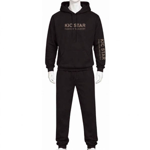 ชุดวอร์มผู้ชายโลโก้สั่งทำ เสื้อฮู้ดผ้าฝ้ายฟลีซและกางเกงจ็อกเกอร์ ชุดเซ็ต 2 ชิ้น คุณภาพสูงสำหรับผู้ชาย - Product Image 5