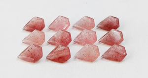 Piedra Preciosa de Cuarzo Fresa AAA, Forma de Escudo Rojo, Facetada, Suelta, 17*14 mm, 100% NATURAL, para Joyería - Product Image 4