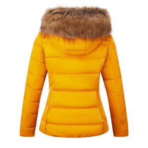 Veste matelassée légère pour femmes, manteaux d'hiver pour femmes, veste matelassée chaude avec capuche et col en fausse fourrure - Product Image 5