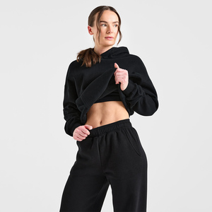 Pantalones Deportivos Negros de Pierna Recta para Mujer, Pantalones de Felpa Suave, Pantalones y Pantalones de Chándal para Mujer, Venta al Por Mayor Personalizada - Product Image 6