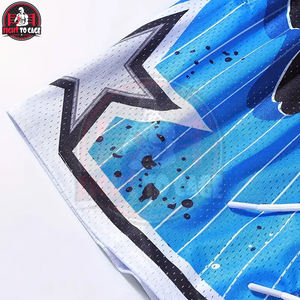 Shorts de basketball sportifs tendance, en tissu mesh léger et respirant avec imprimé géométrique – Nouvelle collection du meilleur fournisseur - Product Image 3