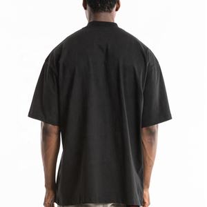 เสื้อยืดคอกลมทรงหลวมมีฮู้ดสำหรับผู้ชายขนาดใหญ่พิเศษพิมพ์ลายออกแบบได้ตามต้องการโลโก้ออกแบบได้ตามที่ต้องการ - Product Image 4