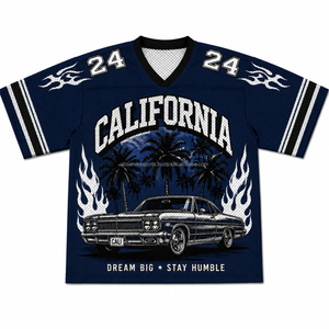 <b>Mens</b> Streetwear Boxy Fit Cropped Mesh Jersey Crew Neck Custom Soccer Number Print Quick Dry Mesh Tee - Product Image 6