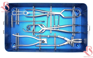 Juego de Instrumentos Quirúrgicos Ortopédicos y Placa de Reconstrucción Pélvica Manual de Acero Inoxidable BISONS con Caja de Esterilización - Product Image 4