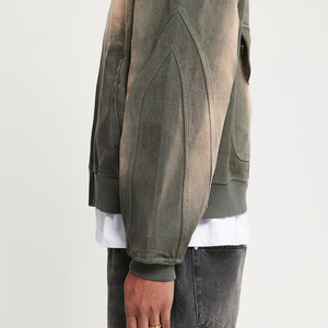 Sweat à capuche homme épais délavé à l'acide, coupe classique, motif imprimé, idéal pour l'hiver, coupe oversize, prix abordable - Product Image 3