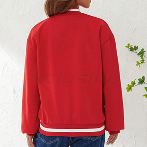 Customized Cropped <b>Varsity</b> <b>Jacket</b> <b>Women</b> <b>Bomber</b> <b>Varsity</b> <b>Jacket</b> Wool Body wool Sleeve For <b>Women</b> Letterman Crop <b>Varsity</b> <b>Jackets</b> - Product Image 2