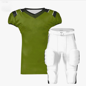Custom Logo American Football Uniform Unisex Fitted Jersey <b>Pants</b> Set Sublimated Moisture Wicking Polyester/<b>Spandex</b> Gold Pink - Product Image 1