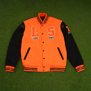 Chaquetas Varsity Personalizadas de Algodón y Felpa para Hombre y Mujer, Ligeras, Transpirables, Estilo Béisbol, con Forro de Satén Estampado, Tallas Grandes, OEM - Product Image 5