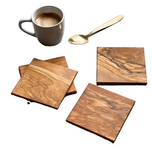 Sous-verres en bois de noyer de style unique, forme carrée, pour la maison et l'hôtel, dessus de table, service de tasses à thé et à café - Product Image 1