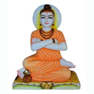 Estatua de Mármol Nar Narayan |   Ídolo de mármol Nar Narayan hecho a mano - MALIYAS - Product Image 1