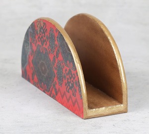 Caja de almacenamiento de pañuelos de papel de madera estilo bohemio de NEHA ENTERPRISES, estuche decorativo impreso para servilletas a los precios más bajos - Product Image 4