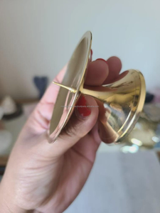 Portavelas de Latón Dorado con Punta, Hecho a Mano, Ecológico, Decorativo para Navidad, para Decoración del Hogar - Product Image 5